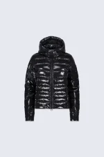Gertrudesite Doudoune légère et cintrée en nylon brillant, France Bright Black