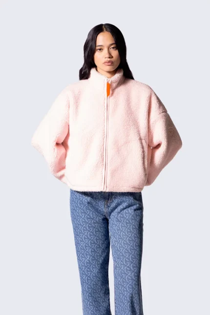 Gertrudesite Veste polaire Sakura zippée oversize