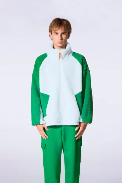 Gertrudesite Sweat-shirt oversize Akemi en polaire bicolore